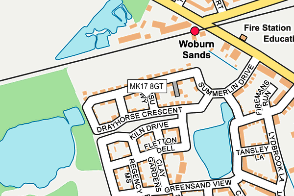 MK17 8GT map - OS OpenMap – Local (Ordnance Survey)