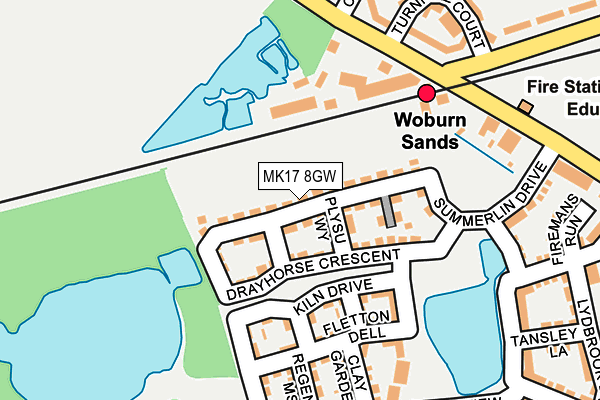 MK17 8GW map - OS OpenMap – Local (Ordnance Survey)