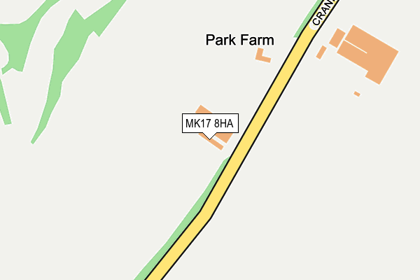 MK17 8HA map - OS OpenMap – Local (Ordnance Survey)