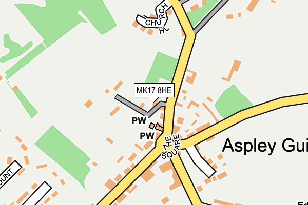 MK17 8HE map - OS OpenMap – Local (Ordnance Survey)