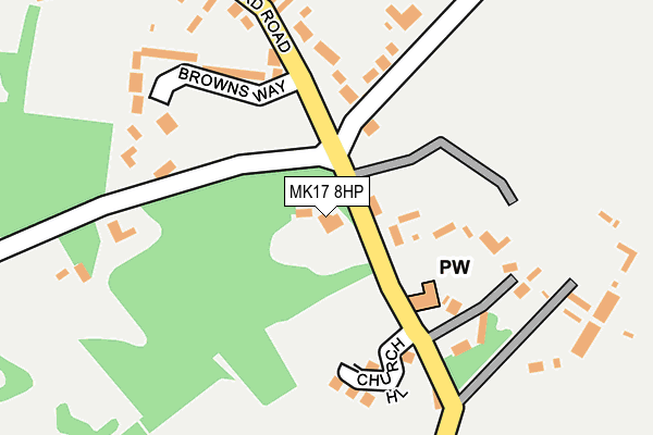 MK17 8HP map - OS OpenMap – Local (Ordnance Survey)