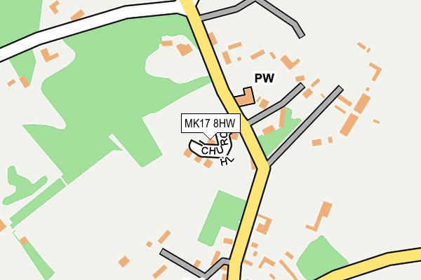 MK17 8HW map - OS OpenMap – Local (Ordnance Survey)