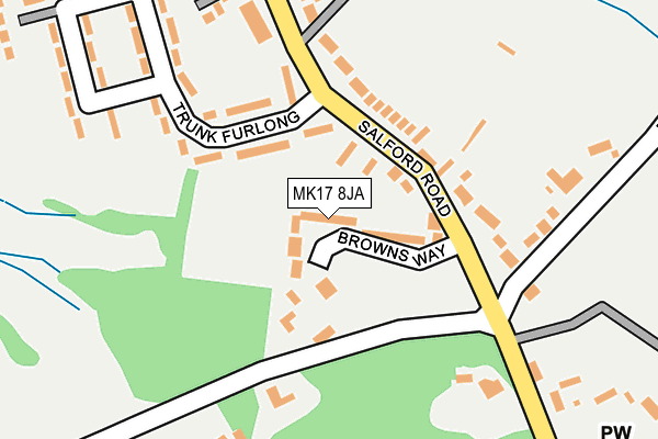 MK17 8JA map - OS OpenMap – Local (Ordnance Survey)