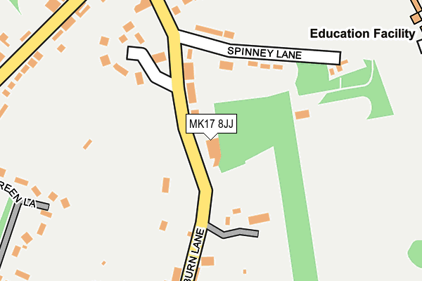 MK17 8JJ map - OS OpenMap – Local (Ordnance Survey)