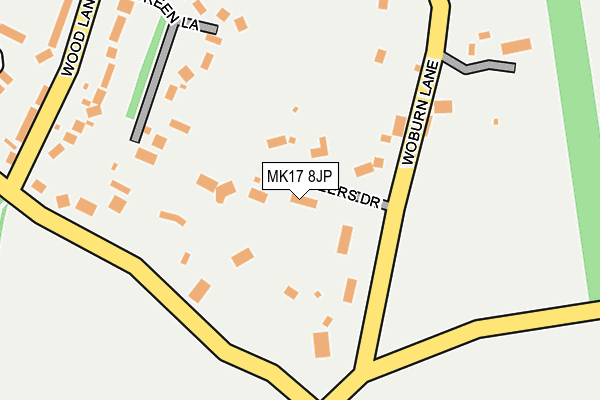 MK17 8JP map - OS OpenMap – Local (Ordnance Survey)