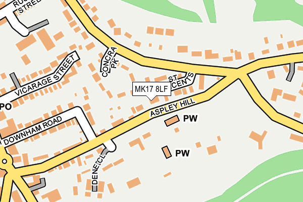 MK17 8LF map - OS OpenMap – Local (Ordnance Survey)