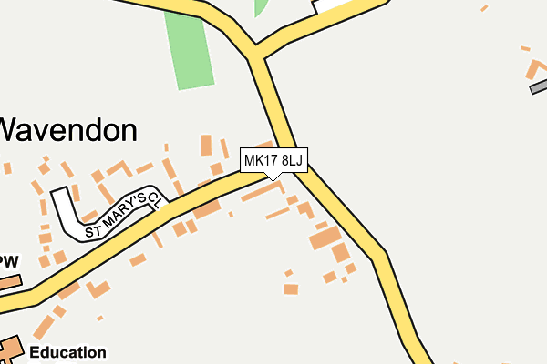 MK17 8LJ map - OS OpenMap – Local (Ordnance Survey)