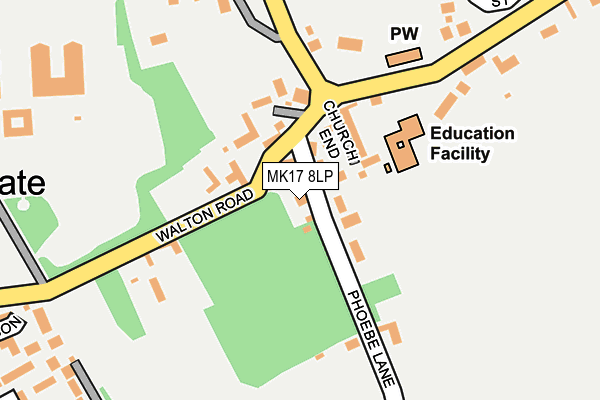 MK17 8LP map - OS OpenMap – Local (Ordnance Survey)