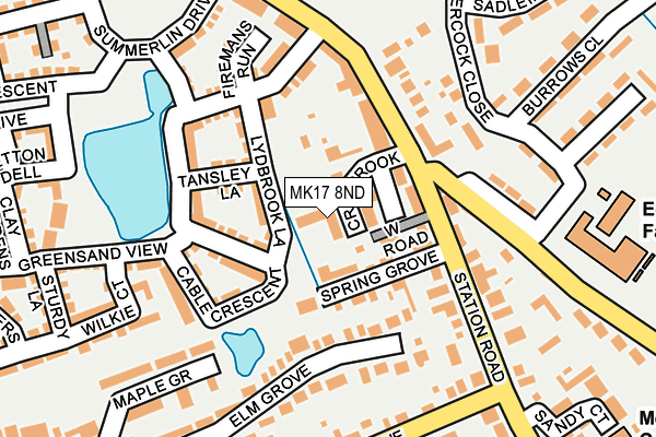 MK17 8ND map - OS OpenMap – Local (Ordnance Survey)