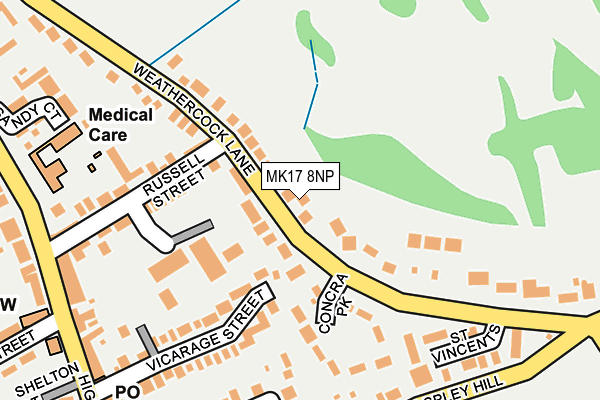 MK17 8NP map - OS OpenMap – Local (Ordnance Survey)
