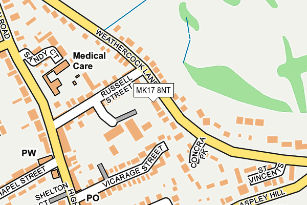 MK17 8NT map - OS OpenMap – Local (Ordnance Survey)