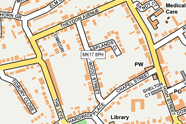 MK17 8PH map - OS OpenMap – Local (Ordnance Survey)