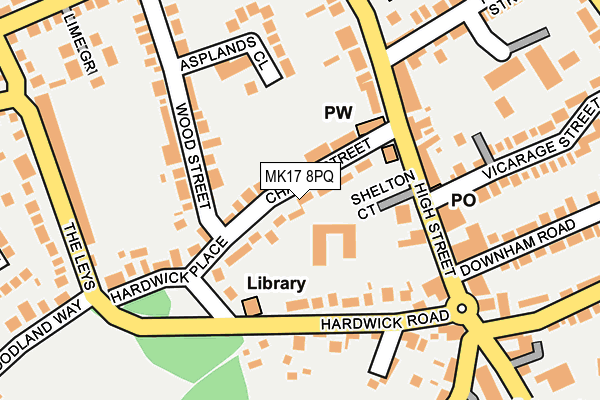 MK17 8PQ map - OS OpenMap – Local (Ordnance Survey)