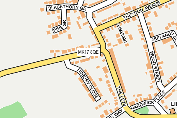 MK17 8QE map - OS OpenMap – Local (Ordnance Survey)