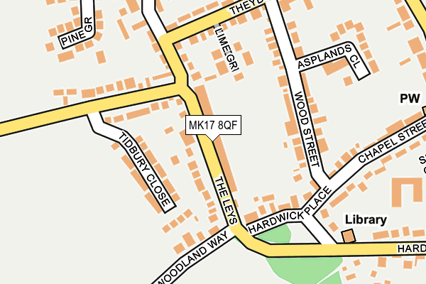 MK17 8QF map - OS OpenMap – Local (Ordnance Survey)