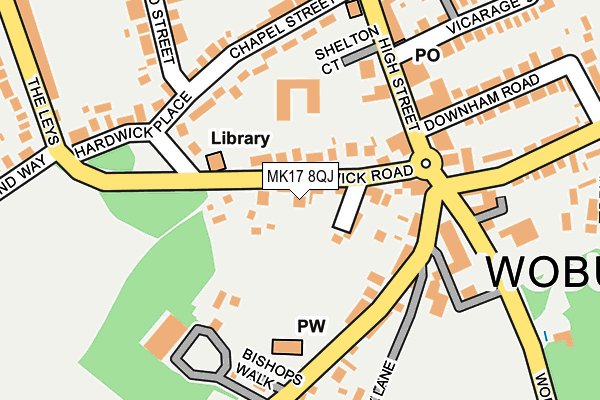 MK17 8QJ map - OS OpenMap – Local (Ordnance Survey)