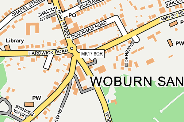 MK17 8QR map - OS OpenMap – Local (Ordnance Survey)