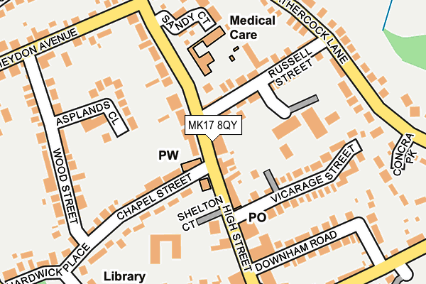 MK17 8QY map - OS OpenMap – Local (Ordnance Survey)