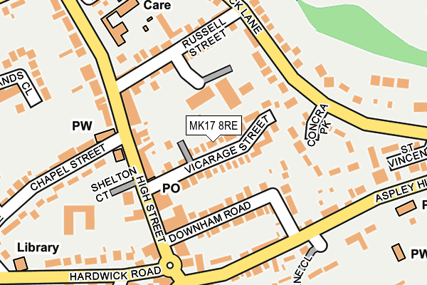 MK17 8RE map - OS OpenMap – Local (Ordnance Survey)