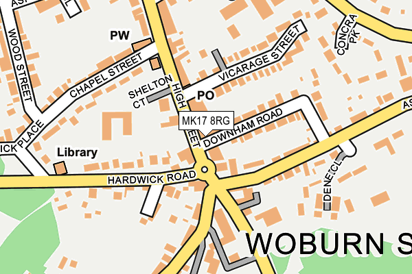 MK17 8RG map - OS OpenMap – Local (Ordnance Survey)