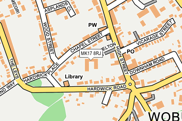 MK17 8RJ map - OS OpenMap – Local (Ordnance Survey)