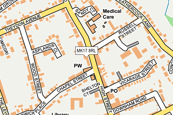 MK17 8RL map - OS OpenMap – Local (Ordnance Survey)