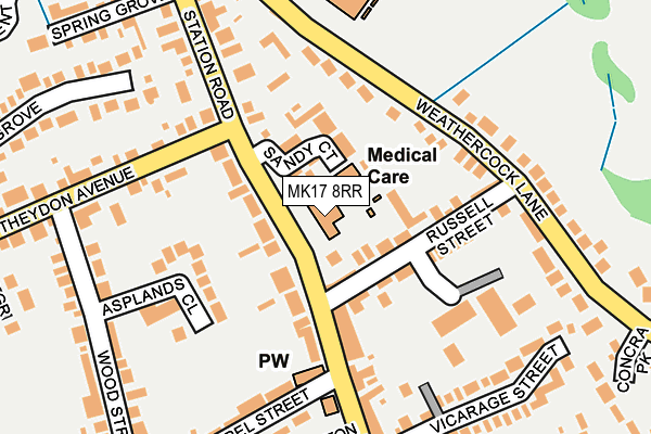 MK17 8RR map - OS OpenMap – Local (Ordnance Survey)