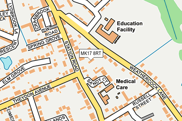 MK17 8RT map - OS OpenMap – Local (Ordnance Survey)