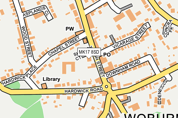 MK17 8SD map - OS OpenMap – Local (Ordnance Survey)