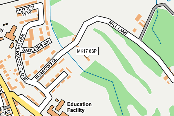 MK17 8SP map - OS OpenMap – Local (Ordnance Survey)