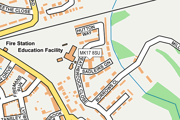 MK17 8SU map - OS OpenMap – Local (Ordnance Survey)