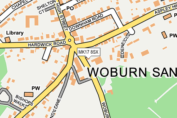 MK17 8SX map - OS OpenMap – Local (Ordnance Survey)