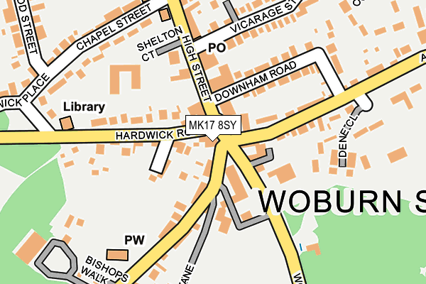 MK17 8SY map - OS OpenMap – Local (Ordnance Survey)