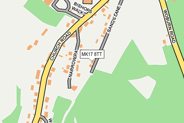 MK17 8TT map - OS OpenMap – Local (Ordnance Survey)