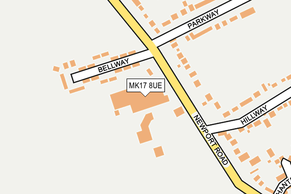 MK17 8UE map - OS OpenMap – Local (Ordnance Survey)