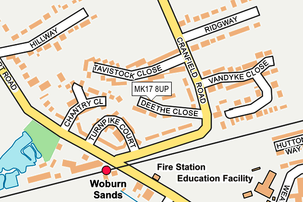 MK17 8UP map - OS OpenMap – Local (Ordnance Survey)