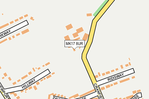 MK17 8UR map - OS OpenMap – Local (Ordnance Survey)