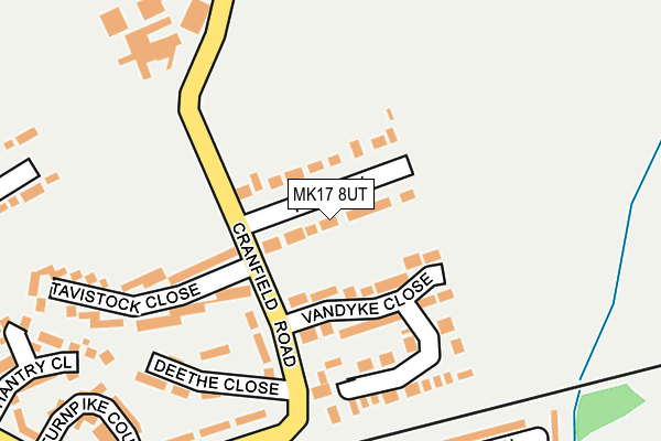 MK17 8UT map - OS OpenMap – Local (Ordnance Survey)