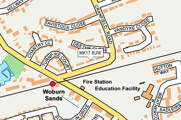 MK17 8UW map - OS OpenMap – Local (Ordnance Survey)