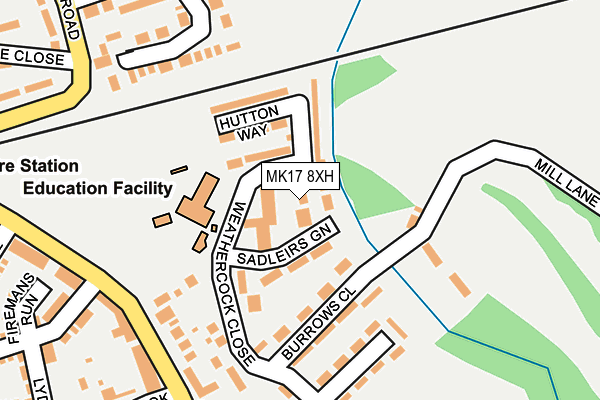 MK17 8XH map - OS OpenMap – Local (Ordnance Survey)