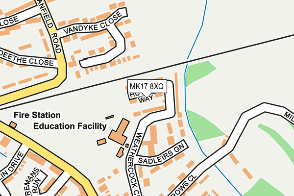 MK17 8XQ map - OS OpenMap – Local (Ordnance Survey)