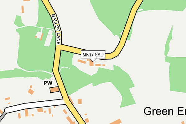 MK17 9AD map - OS OpenMap – Local (Ordnance Survey)