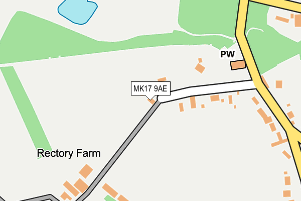 MK17 9AE map - OS OpenMap – Local (Ordnance Survey)