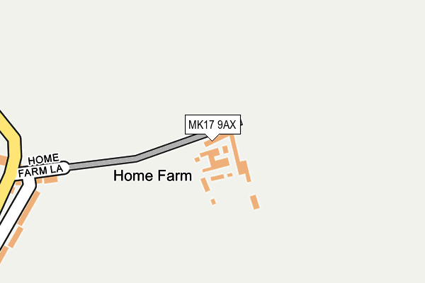 MK17 9AX map - OS OpenMap – Local (Ordnance Survey)