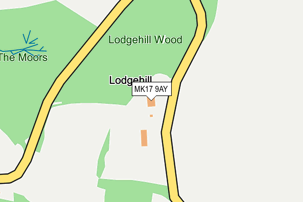 MK17 9AY map - OS OpenMap – Local (Ordnance Survey)