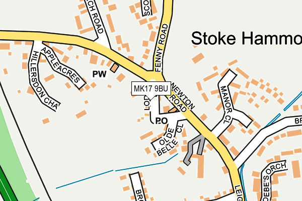 MK17 9BU map - OS OpenMap – Local (Ordnance Survey)