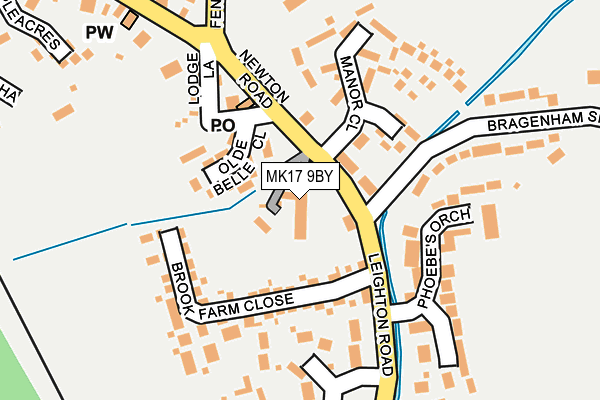 MK17 9BY map - OS OpenMap – Local (Ordnance Survey)