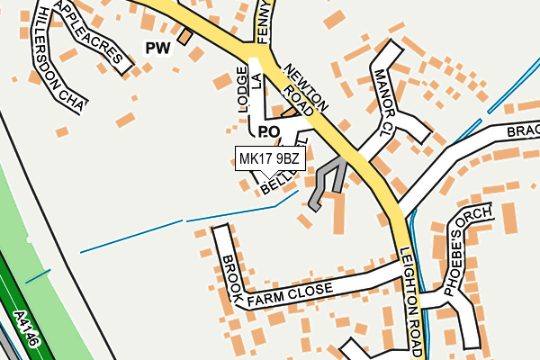 MK17 9BZ map - OS OpenMap – Local (Ordnance Survey)
