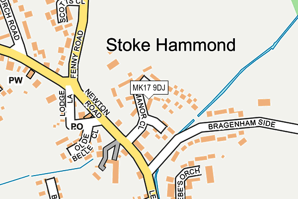 MK17 9DJ map - OS OpenMap – Local (Ordnance Survey)