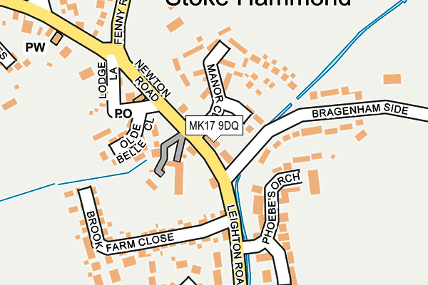 MK17 9DQ map - OS OpenMap – Local (Ordnance Survey)